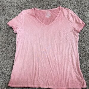 Pink V-Neck Women's Top